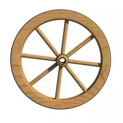 Vintage Wagon Wheel 3D model