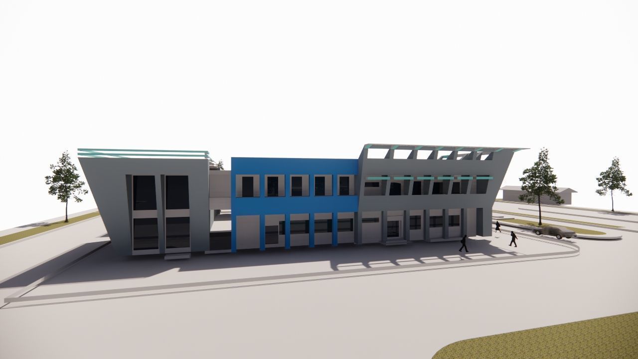 Futuristic Skyscraper-Building office-Modern office 3D model_2