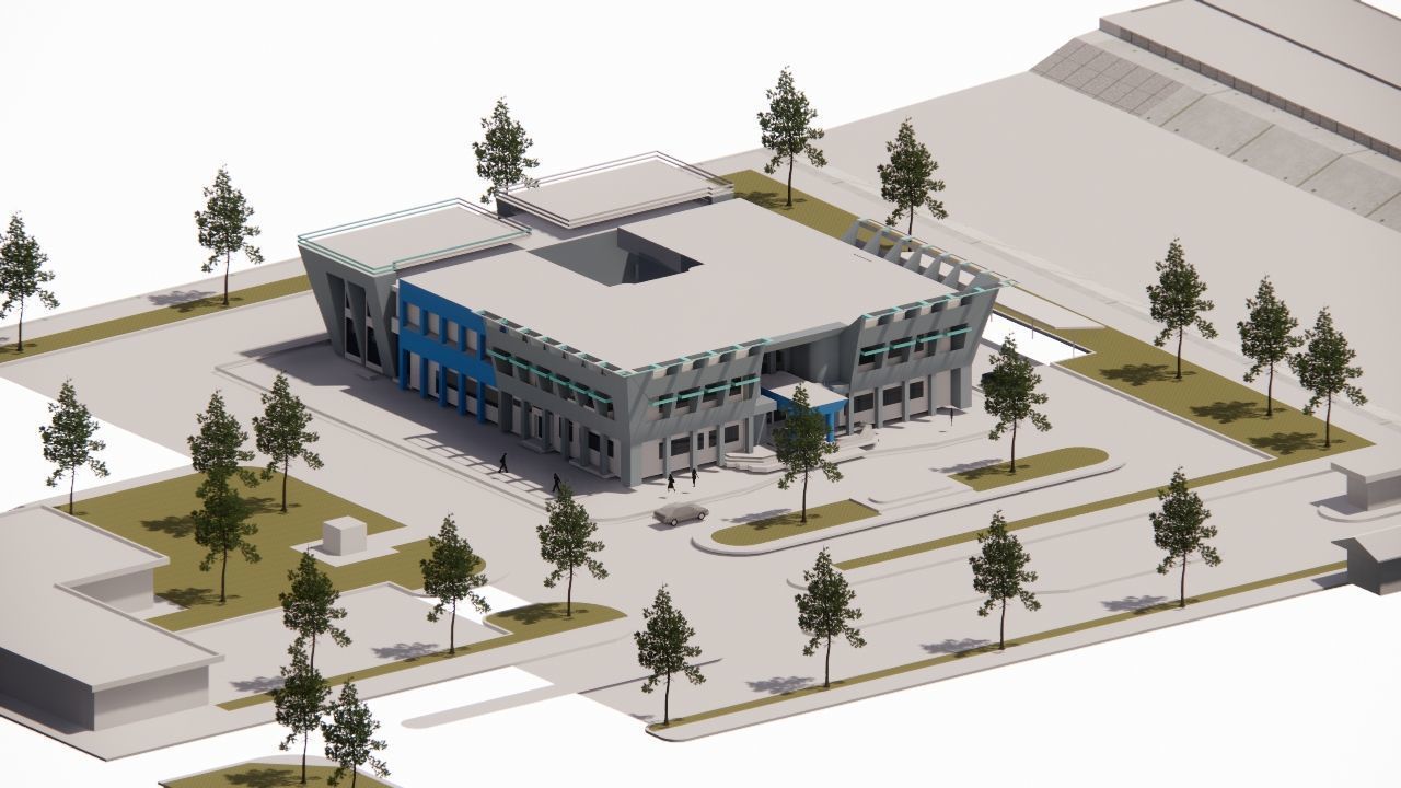 Futuristic Skyscraper-Building office-Modern office 3D model_0