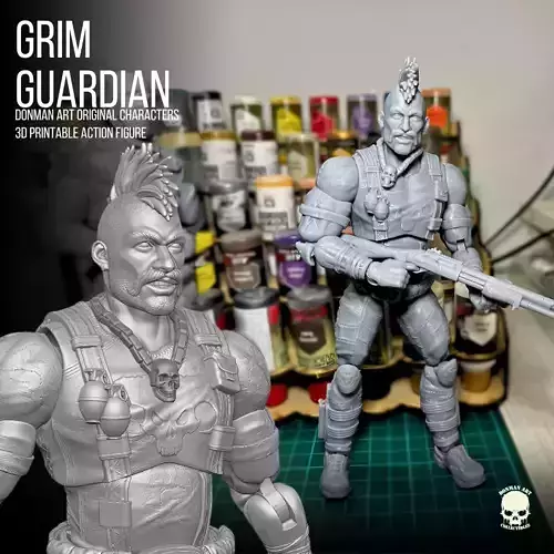 Grim Guardian Donman art Original 3D full action figure