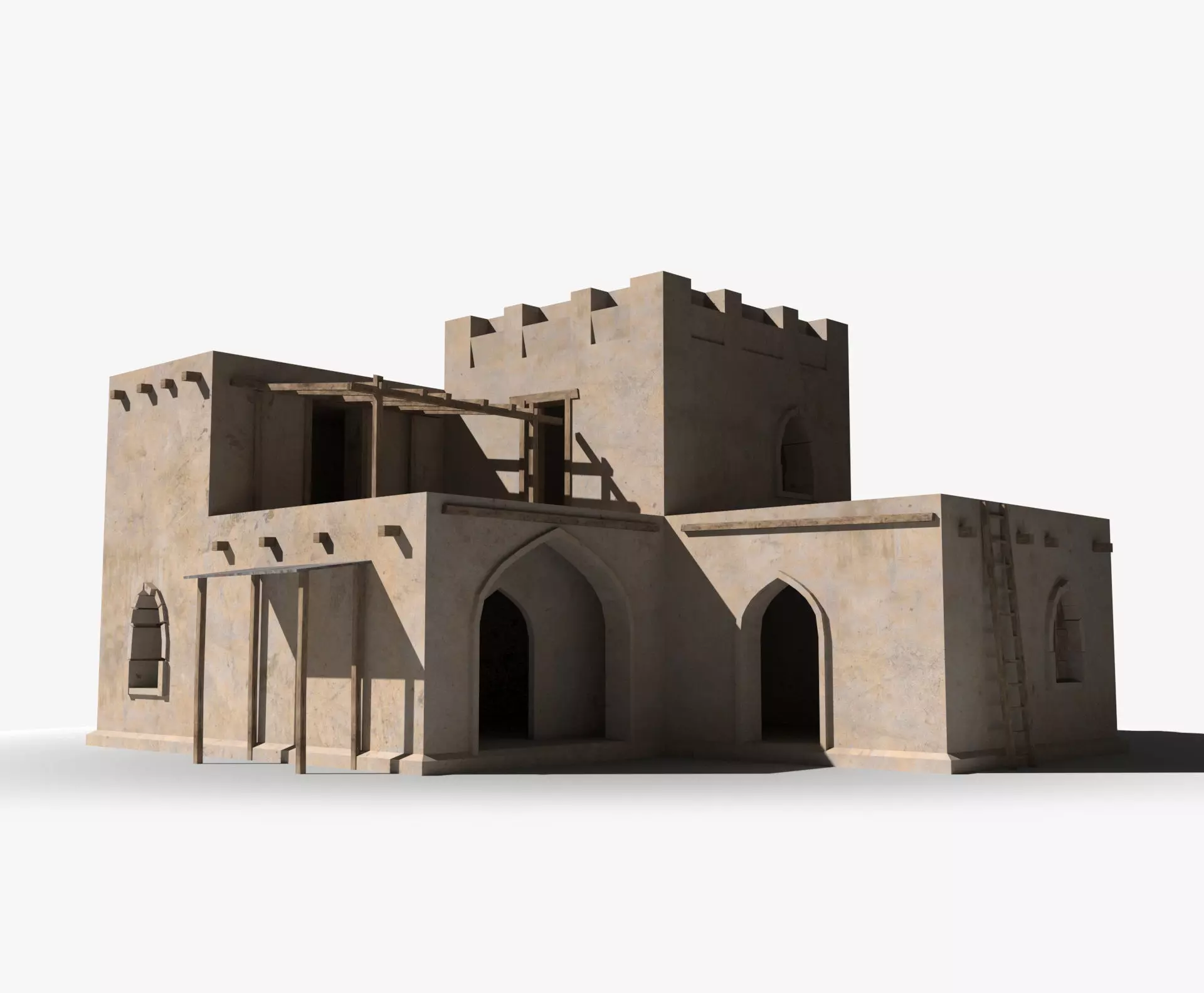 Arab x8 Low-poly 3D model_0