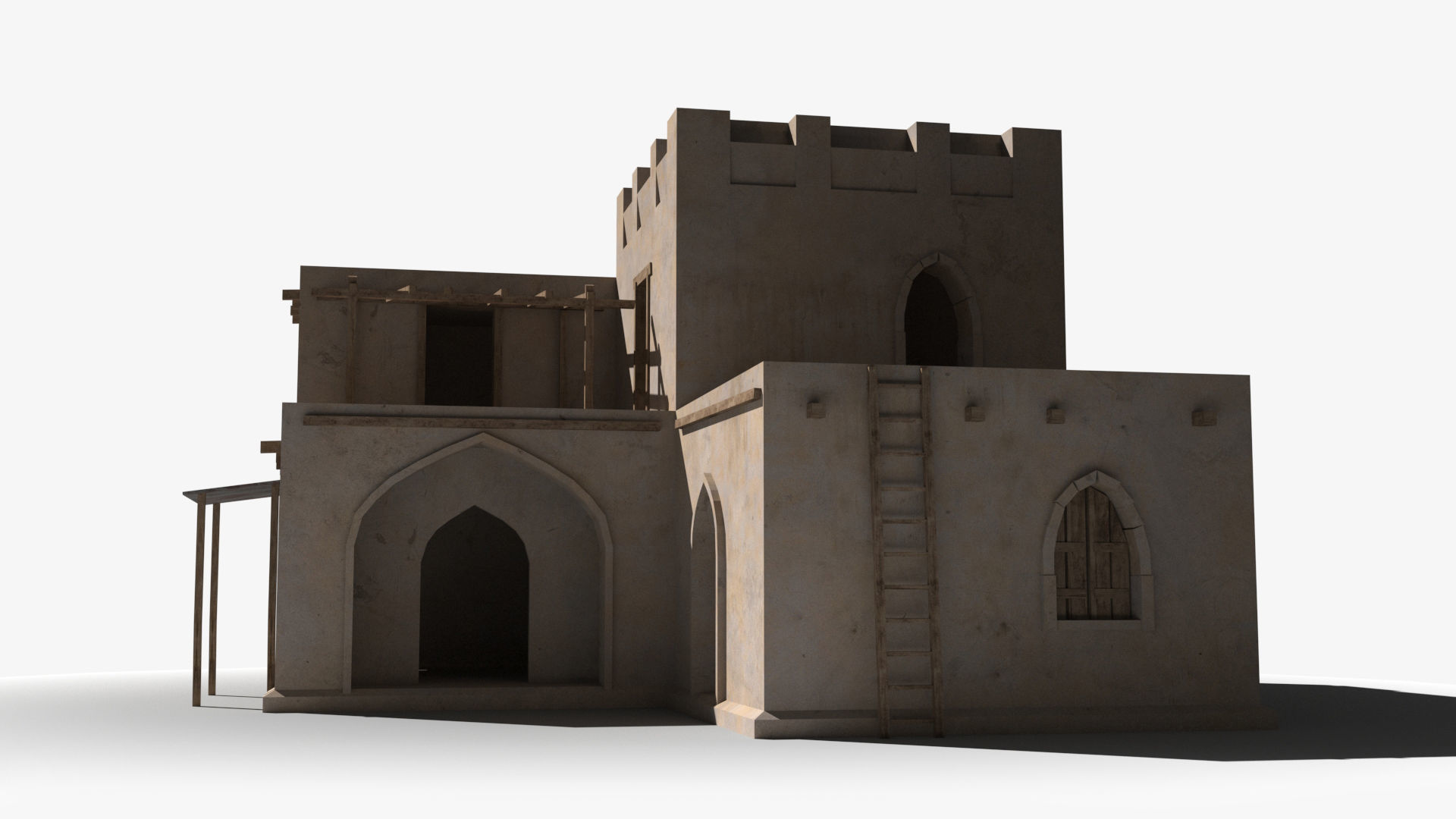 Arab x8 Low-poly 3D model_2