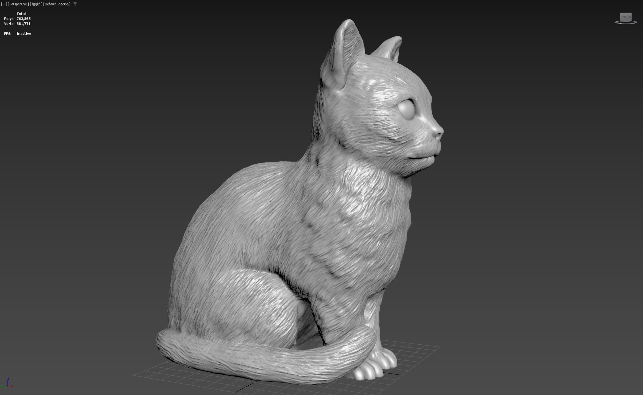 Cat for 3d printing  3D print model_10