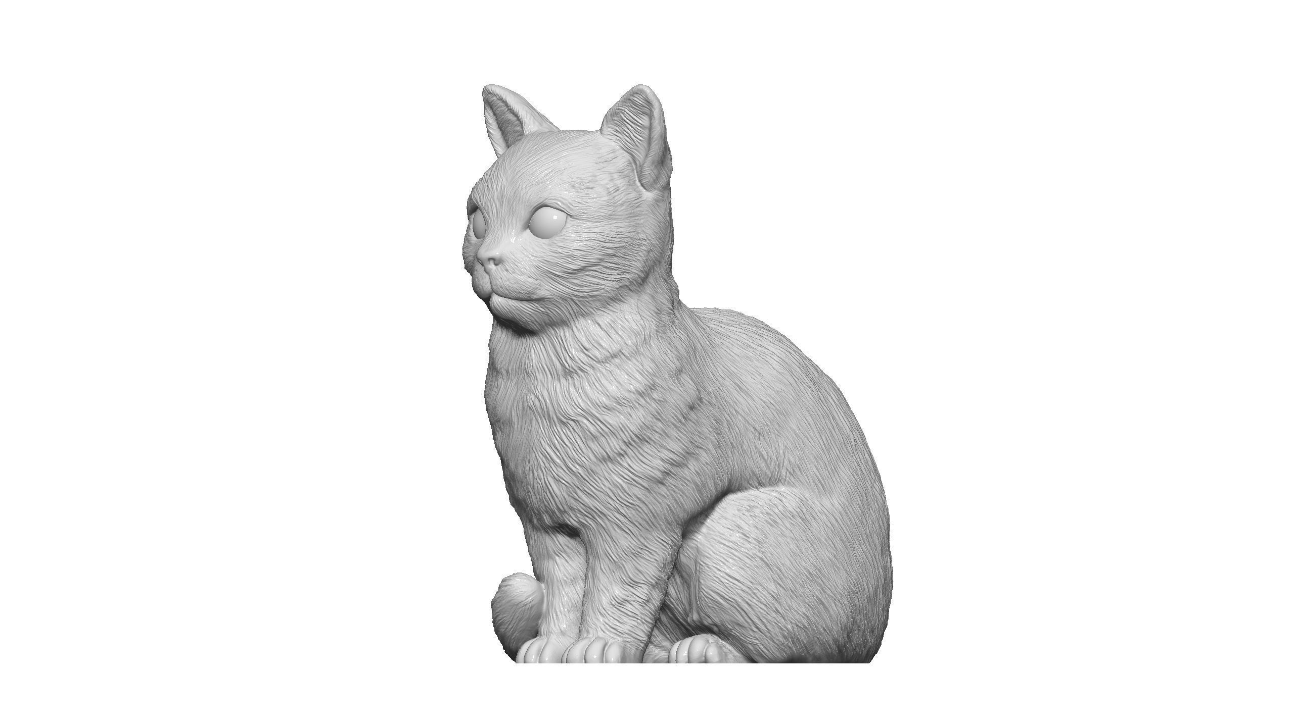 Cat for 3d printing  3D print model_4