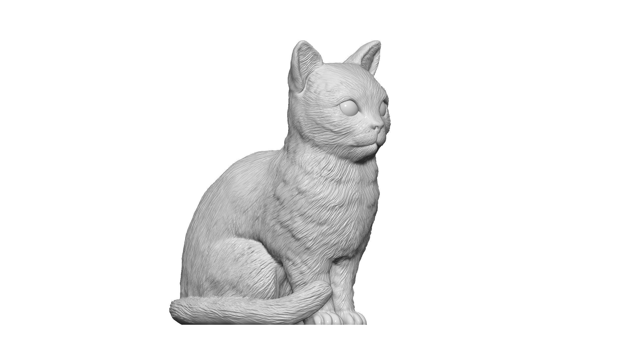 Cat for 3d printing  3D print model_2