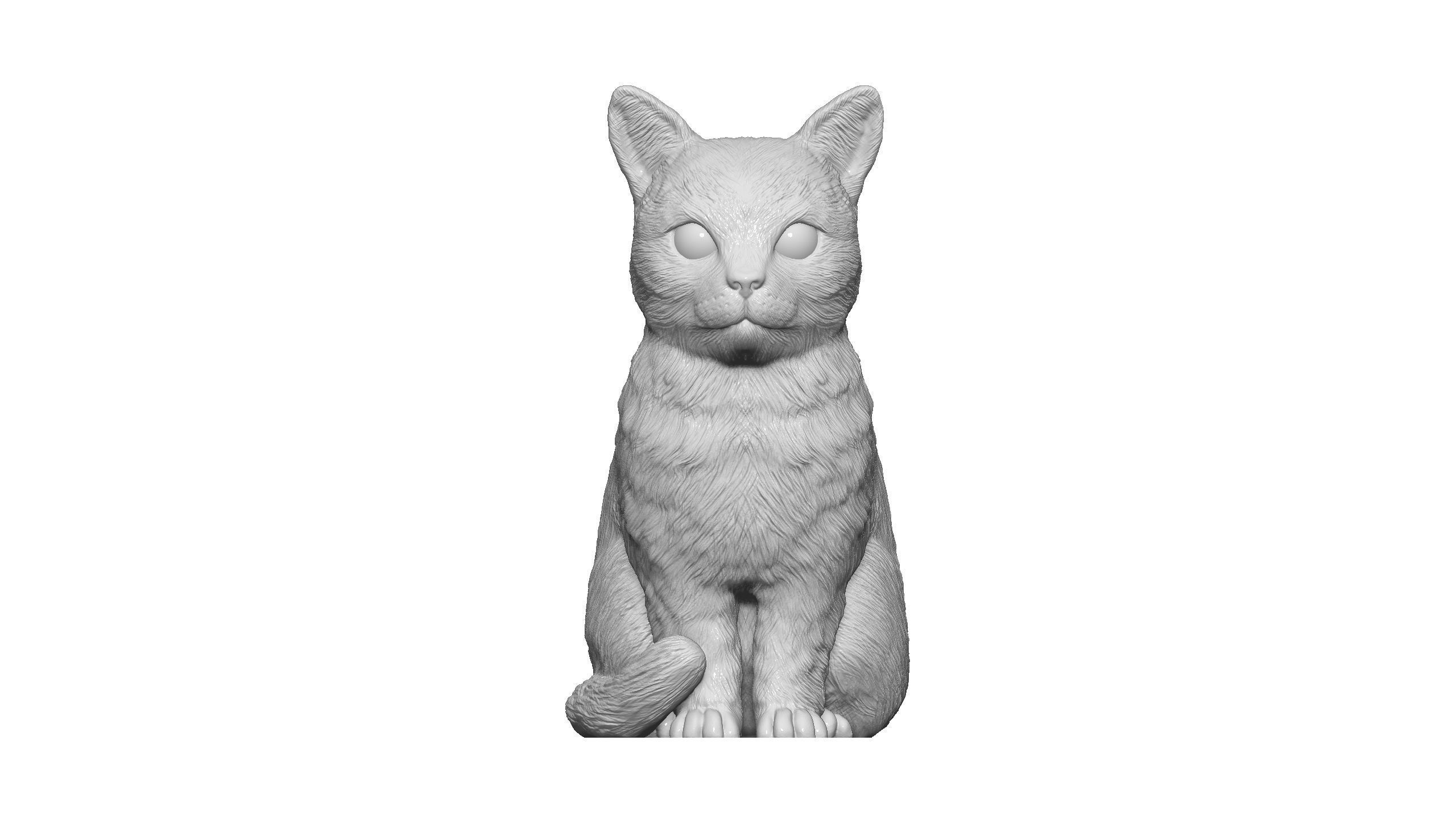 Cat for 3d printing  3D print model_3