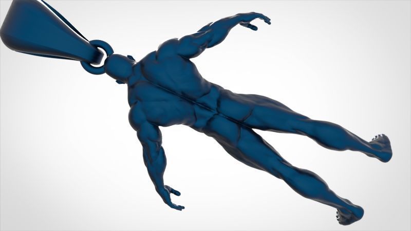 Bodybuilder pendant 3D print model_14