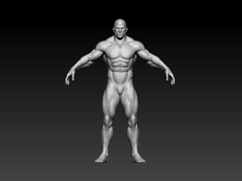 Bodybuilder pendant 3D print model_22