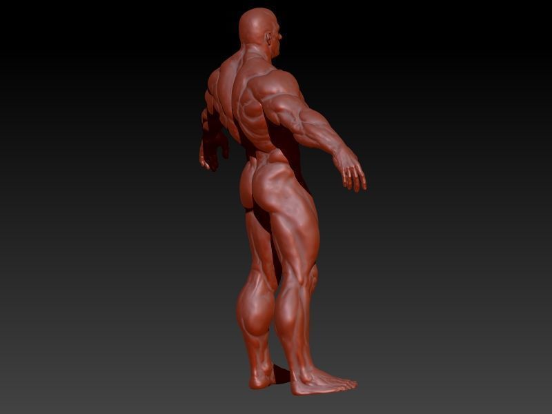 Bodybuilder pendant 3D print model_20