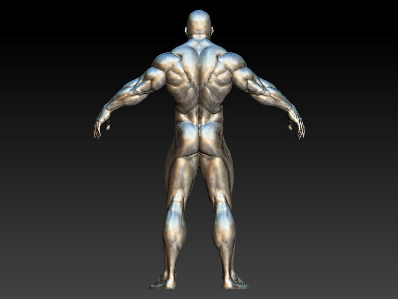 Bodybuilder pendant 3D print model_24