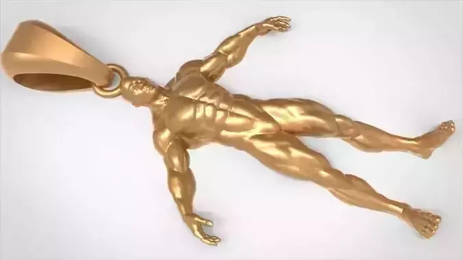Bodybuilder pendant 3D print model