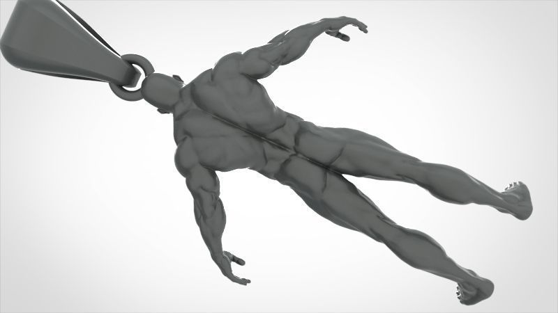 Bodybuilder pendant 3D print model_10