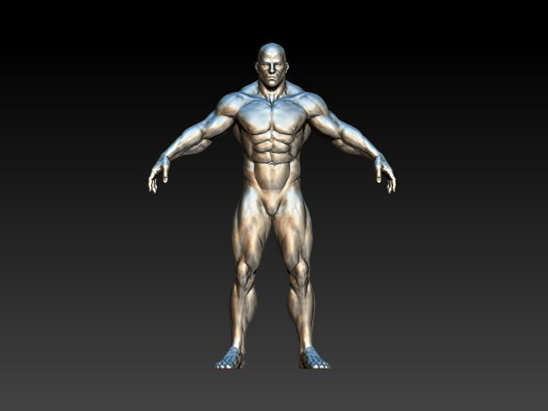 Bodybuilder pendant 3D print model_21