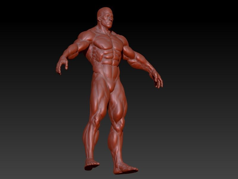 Bodybuilder pendant 3D print model_25