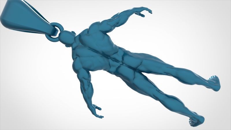 Bodybuilder pendant 3D print model_11
