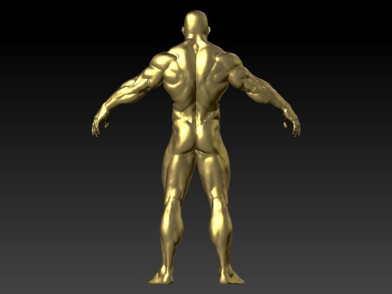 Bodybuilder pendant 3D print model_27