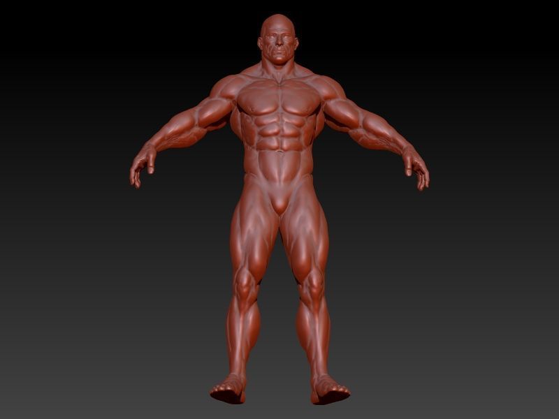 Bodybuilder pendant 3D print model_30