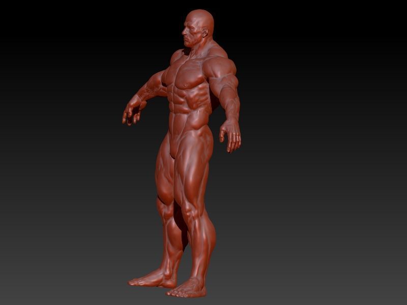 Bodybuilder pendant 3D print model_26