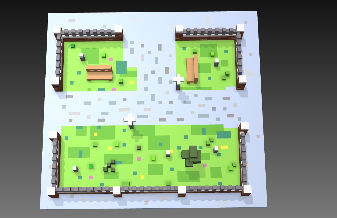 Voxel Park 3D model_6