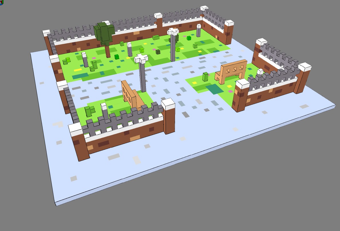 Voxel Park 3D model_13