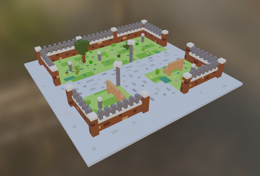 Voxel Park 3D model_4