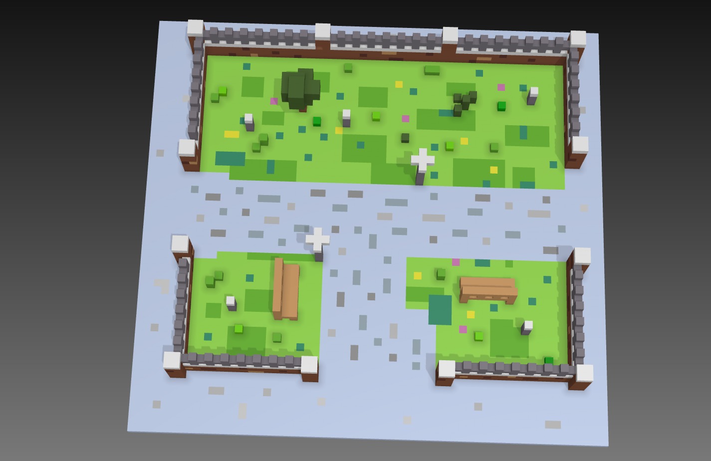 Voxel Park 3D model_9
