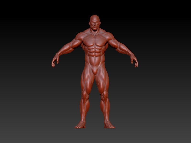 Bodybuilder pendant 3D print model_14