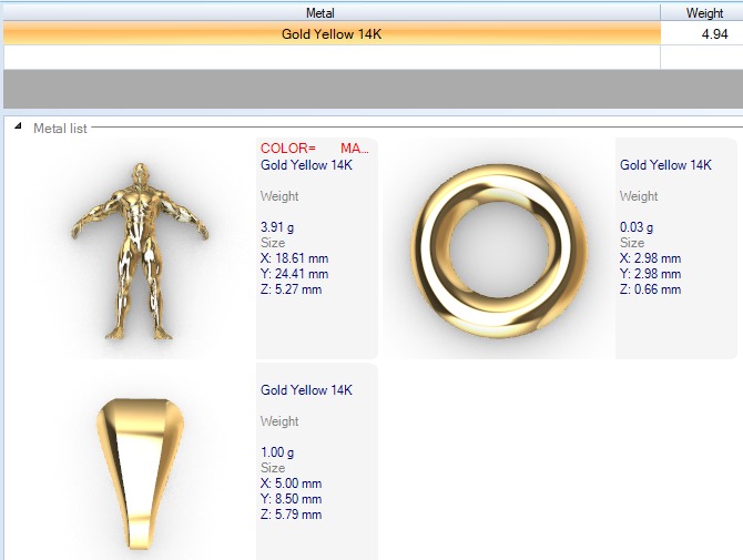 Bodybuilder pendant 3D print model_9