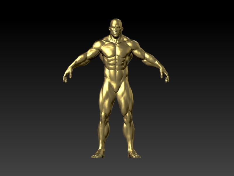 Bodybuilder pendant 3D print model_17