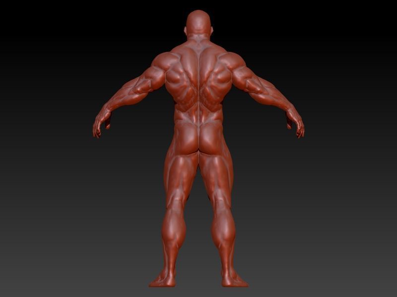 Bodybuilder pendant 3D print model_3