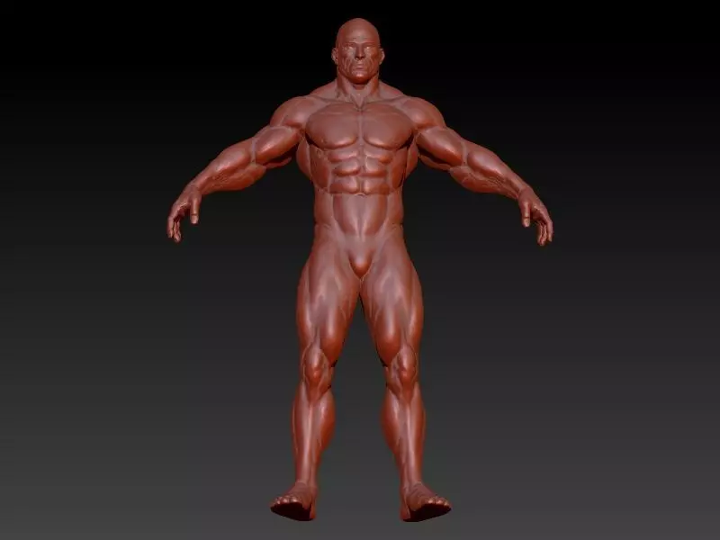 Bodybuilder pendant 3D print model_0