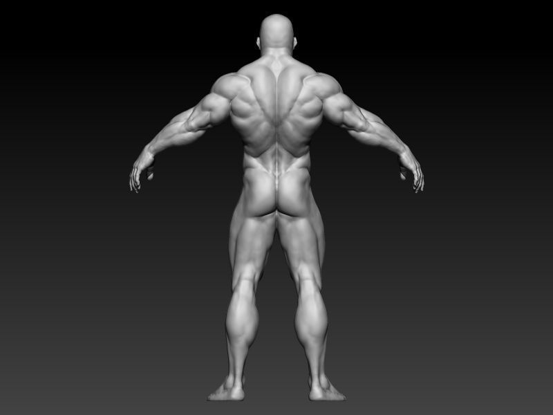 Bodybuilder pendant 3D print model_13