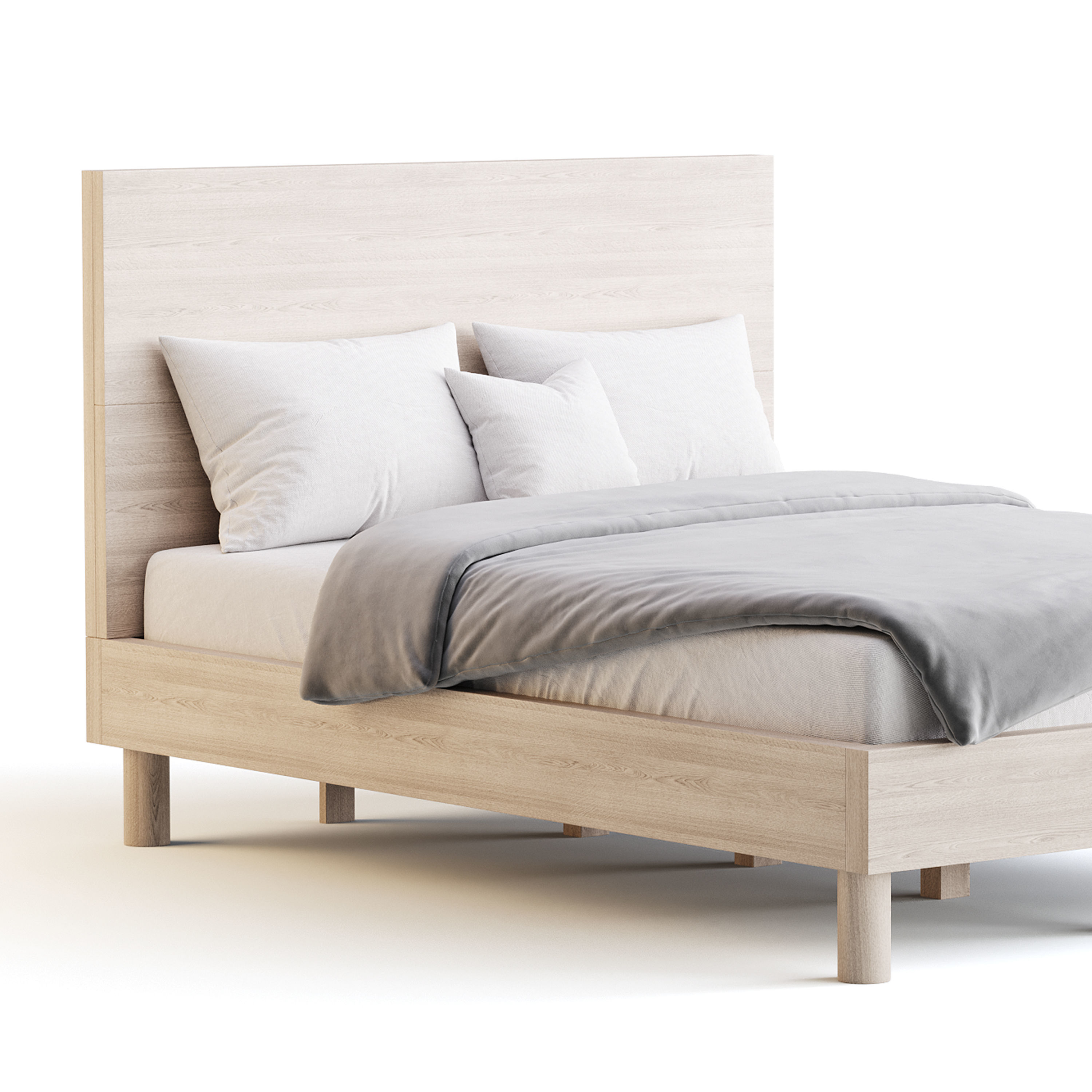 Royard Oaktree Full Size Platform Bed 3D model_5