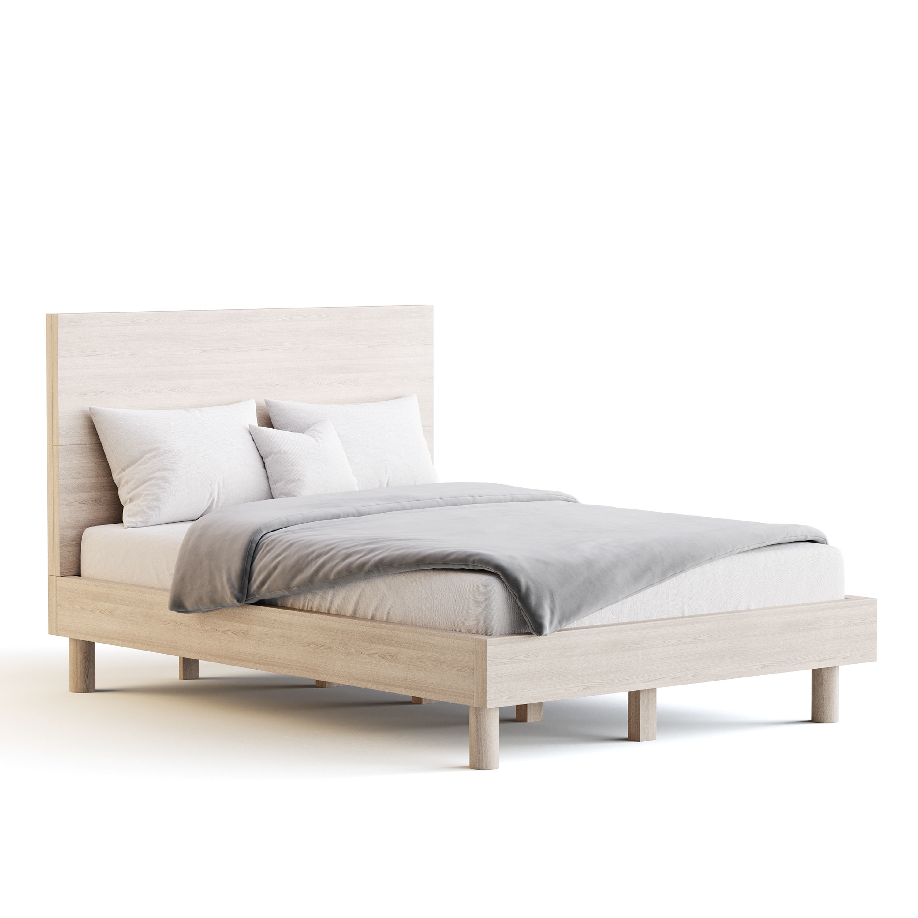 Royard Oaktree Full Size Platform Bed 3D model_6