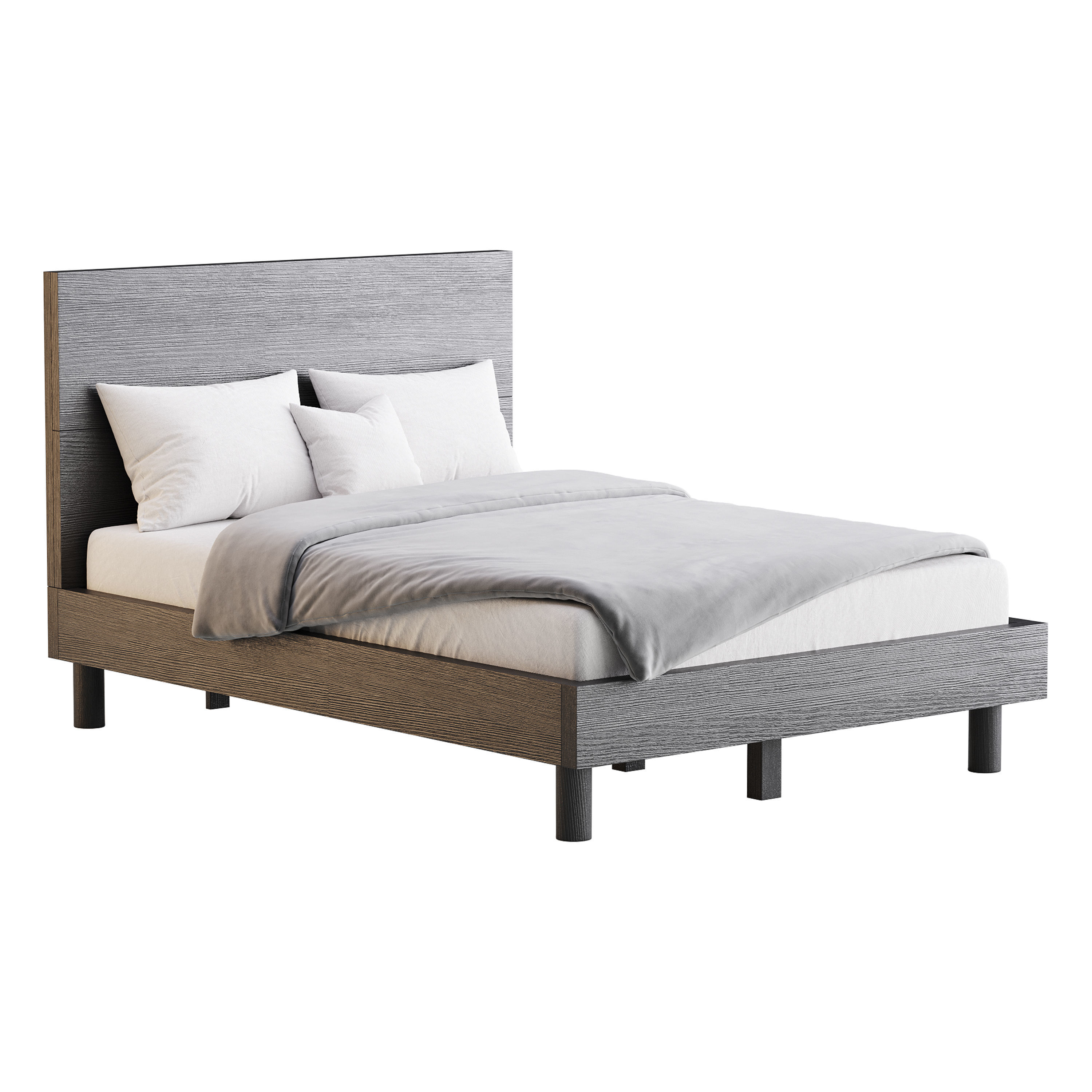 Royard Oaktree Full Size Platform Bed 3D model_3