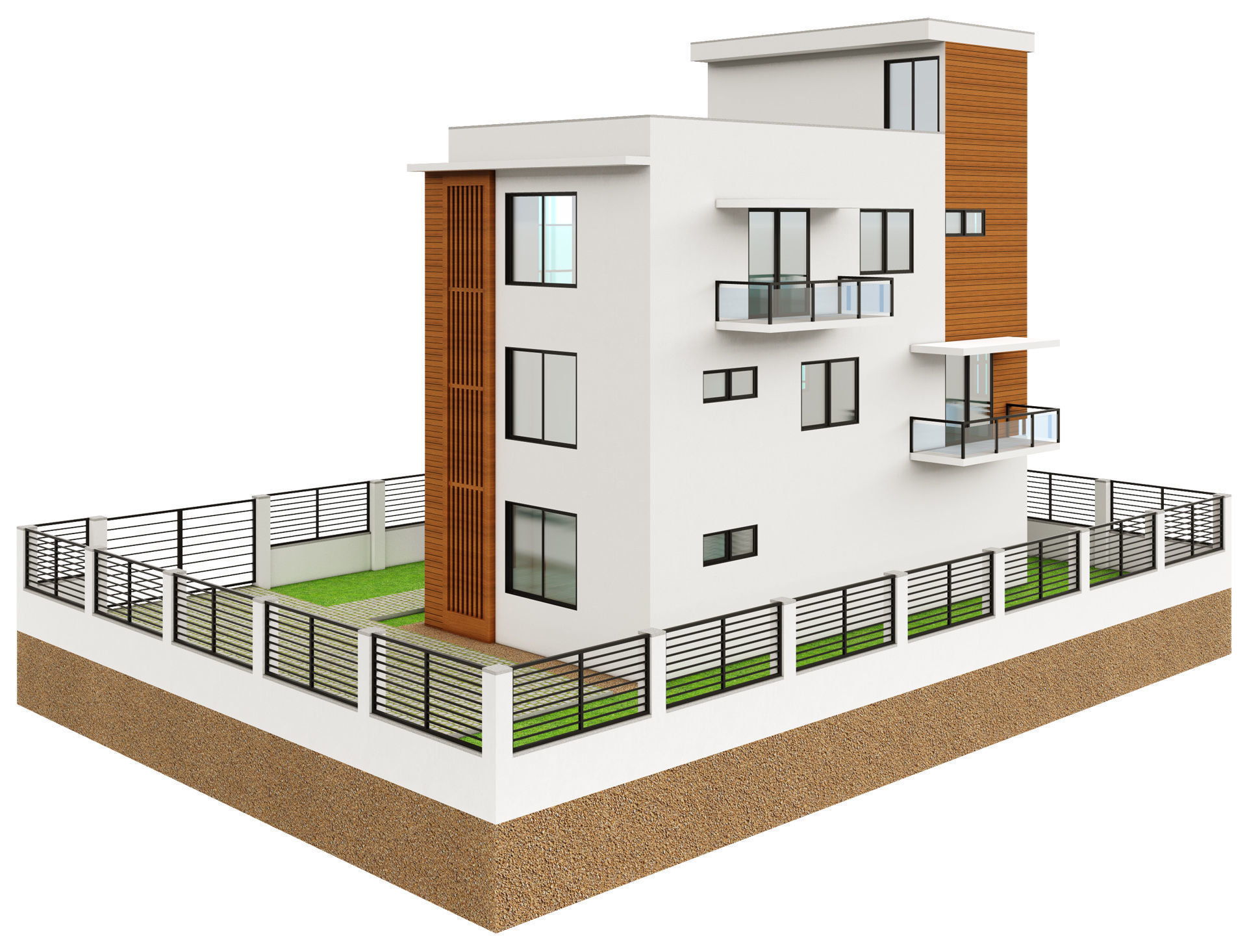 Modern House 5 3D model_4