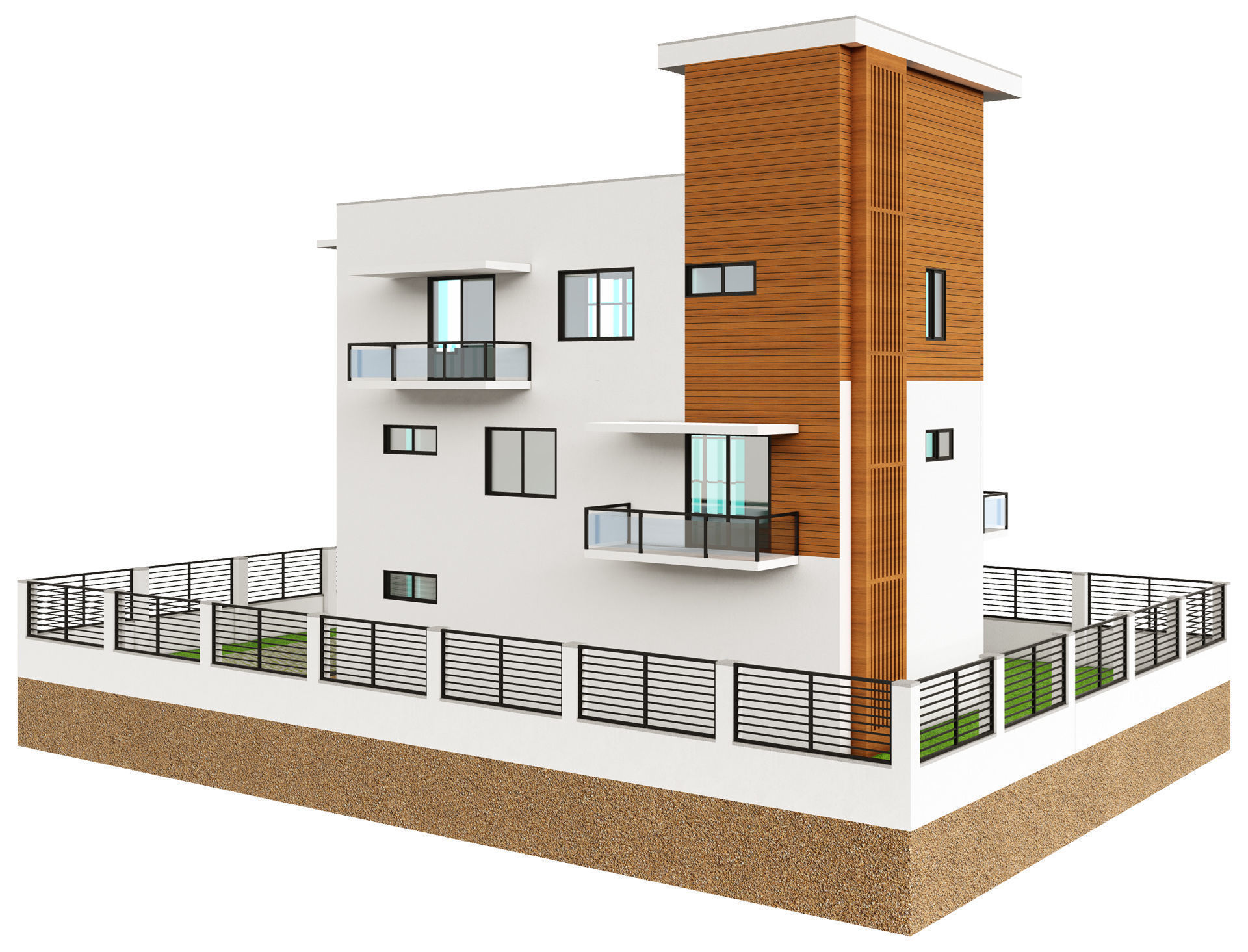 Modern House 5 3D model_5