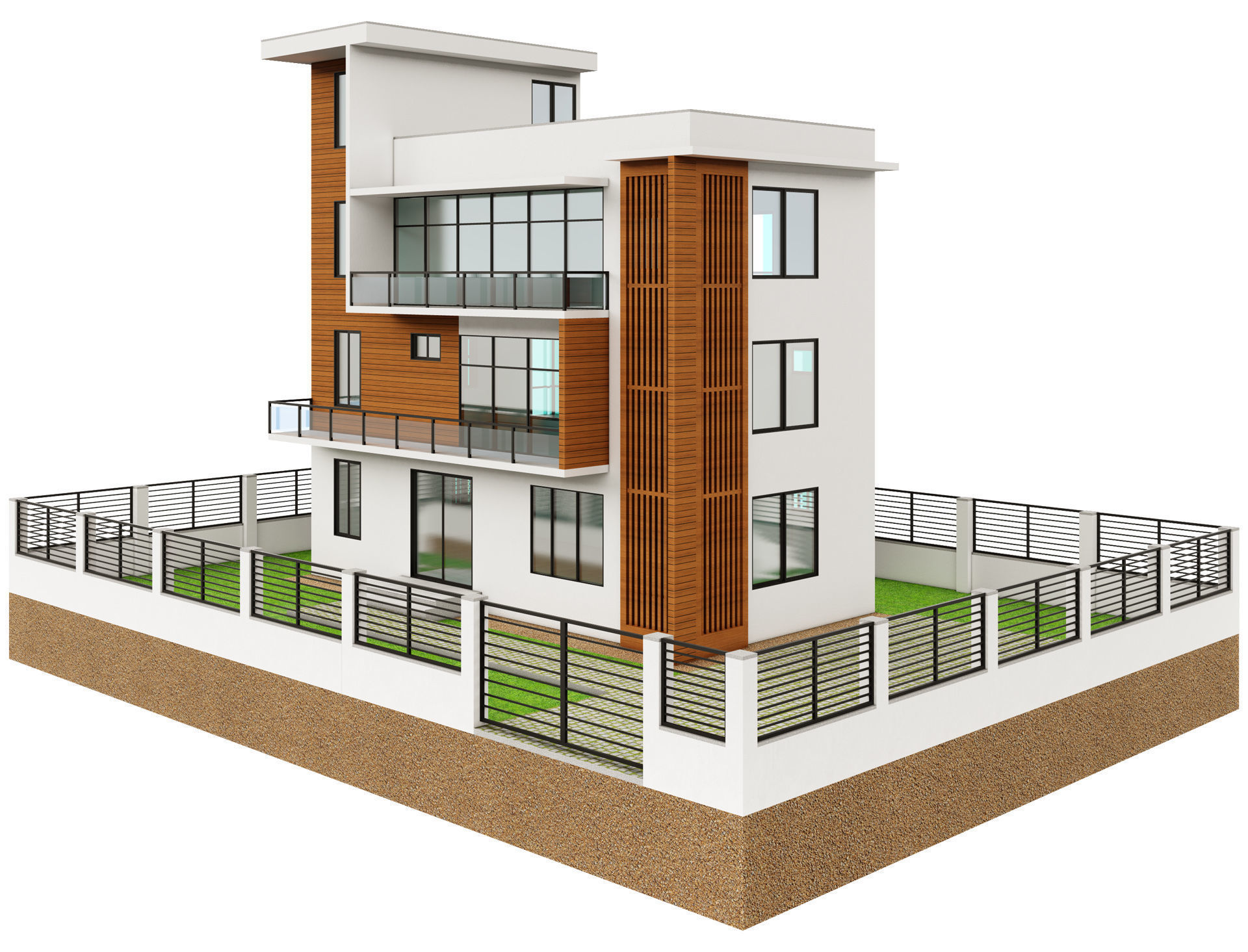 Modern House 5 3D model_3