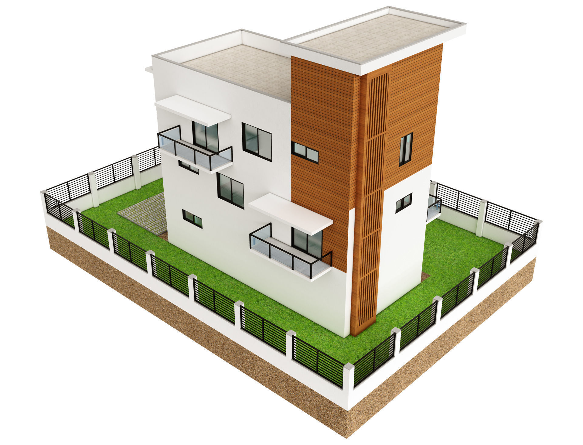 Modern House 5 3D model_6