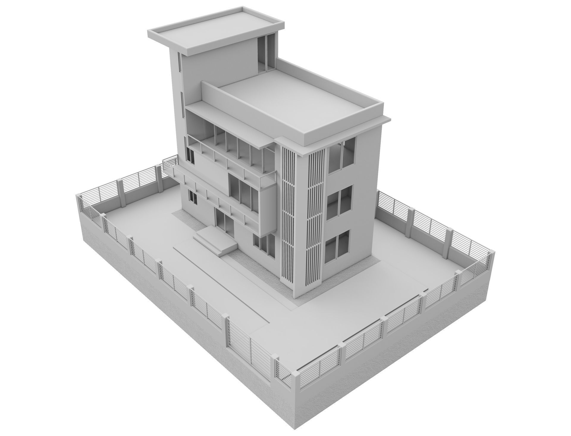 Modern House 5 3D model_10
