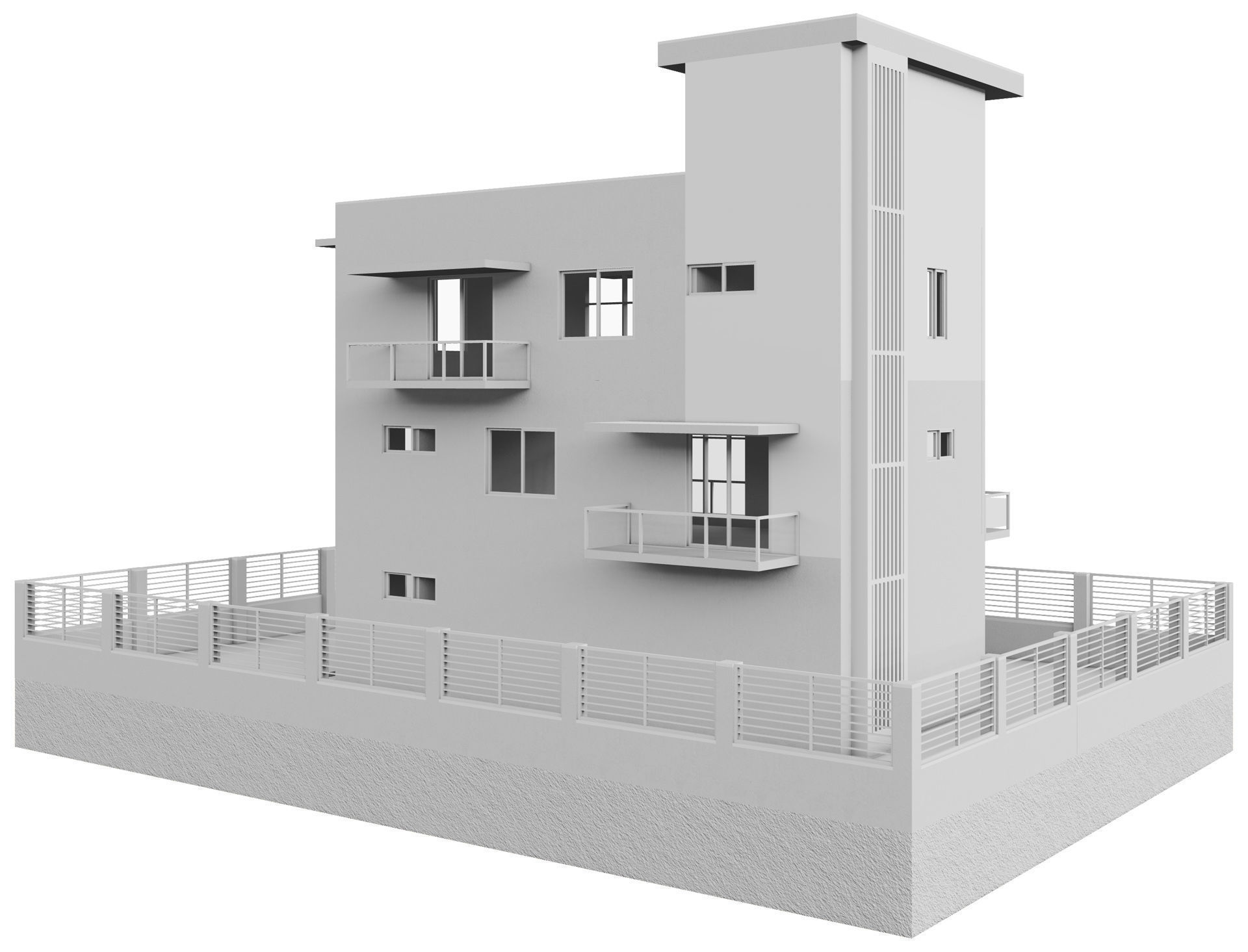 Modern House 5 3D model_8