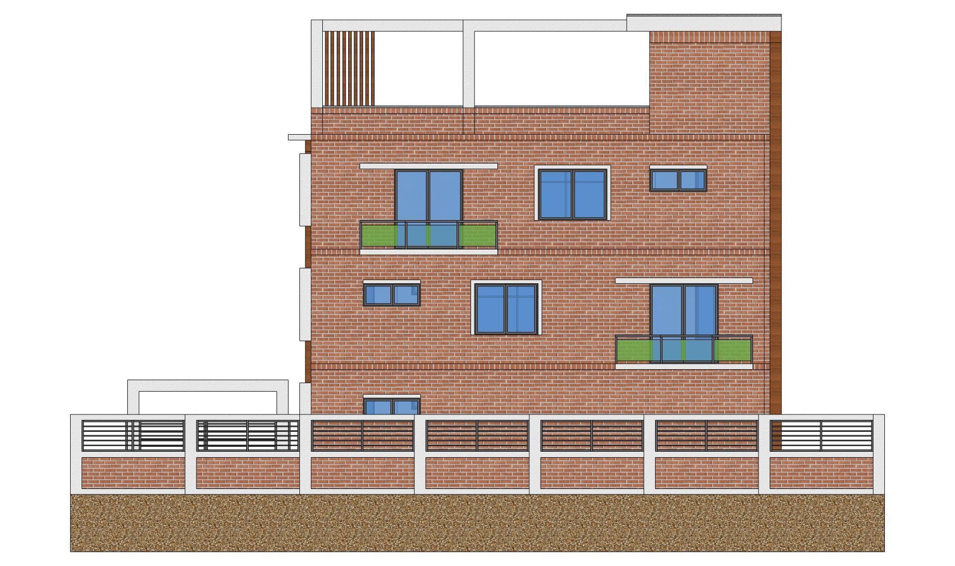 Modern Brick House 2 3D model_15