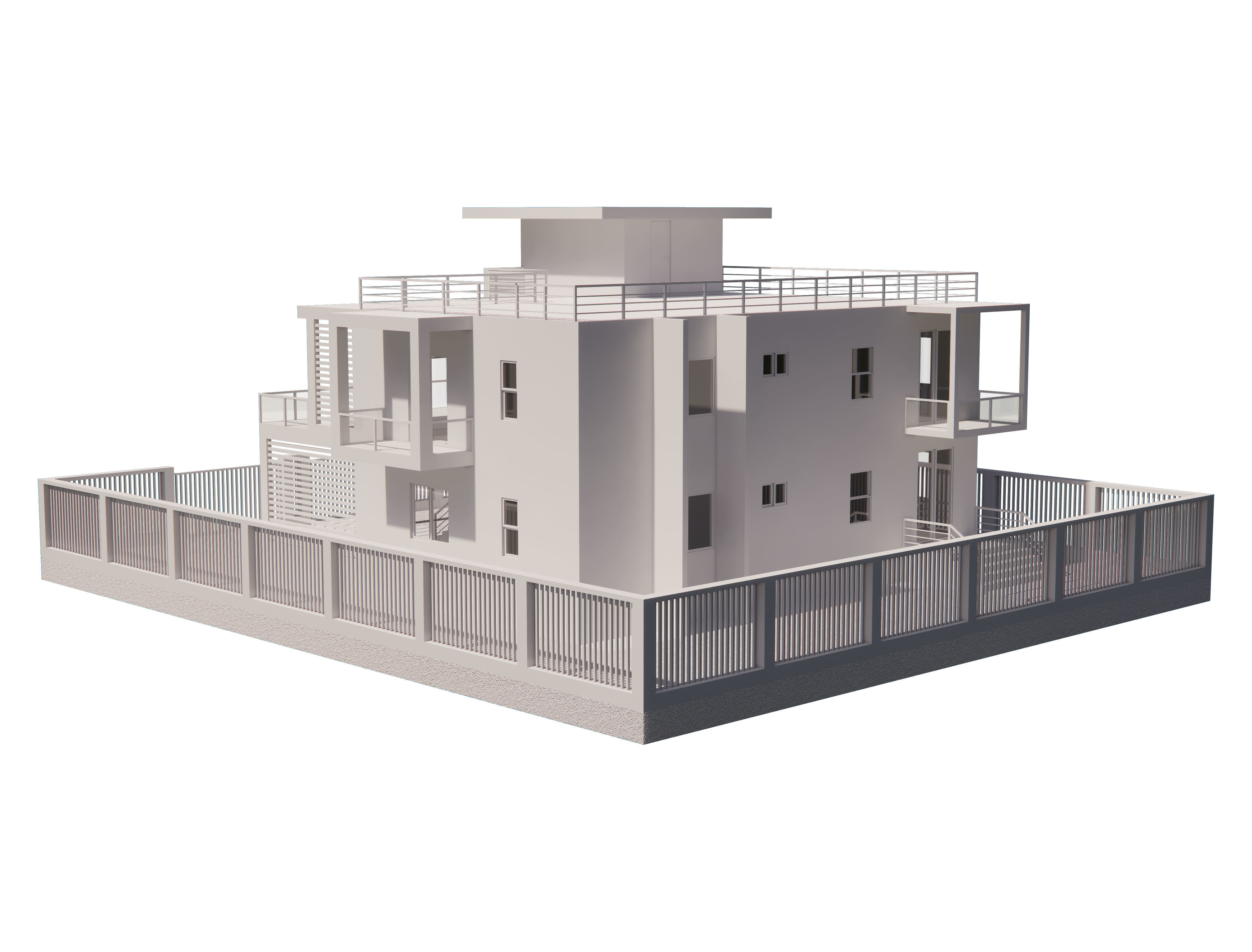 Modern House 7 3D model_9