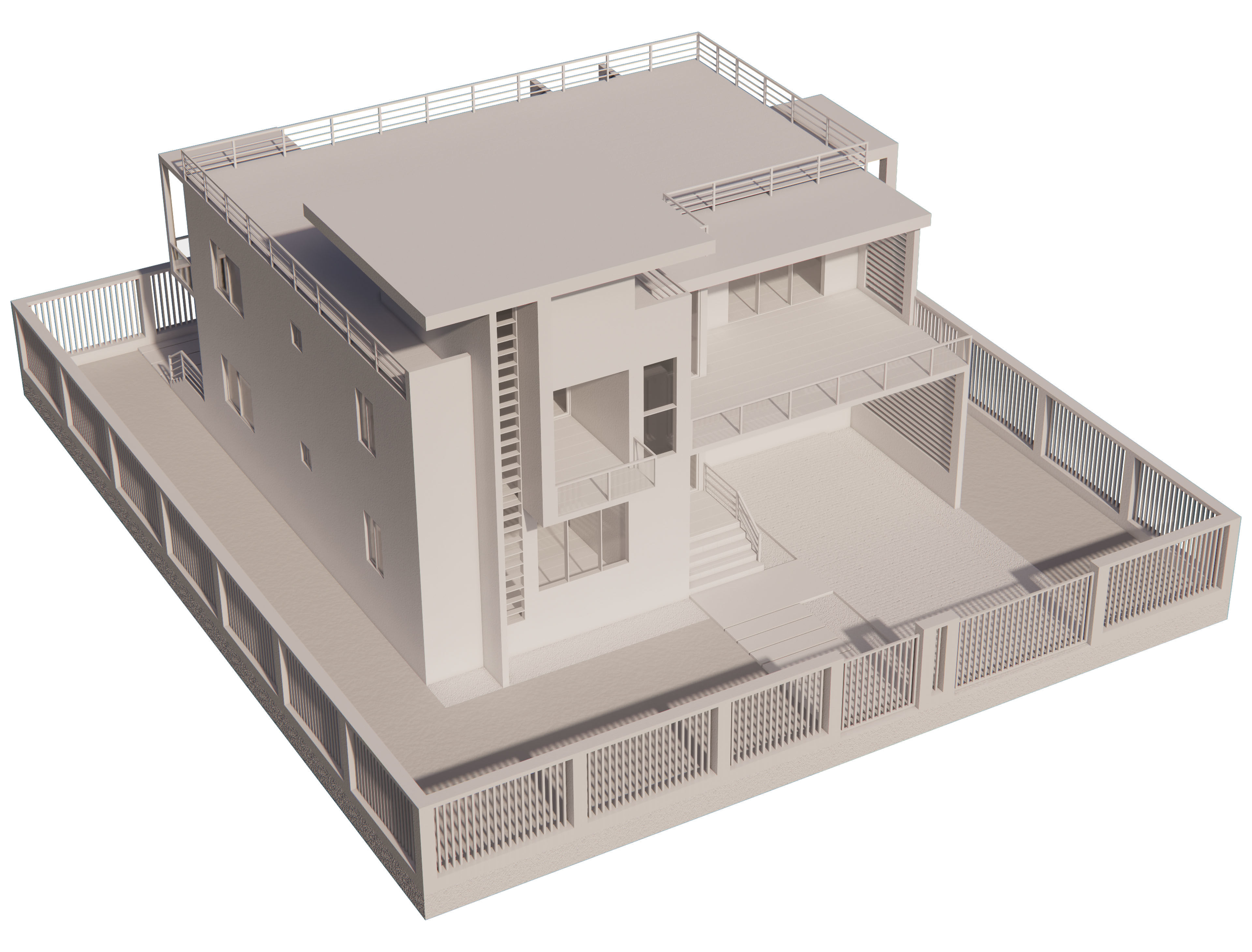 Modern House 7 3D model_11