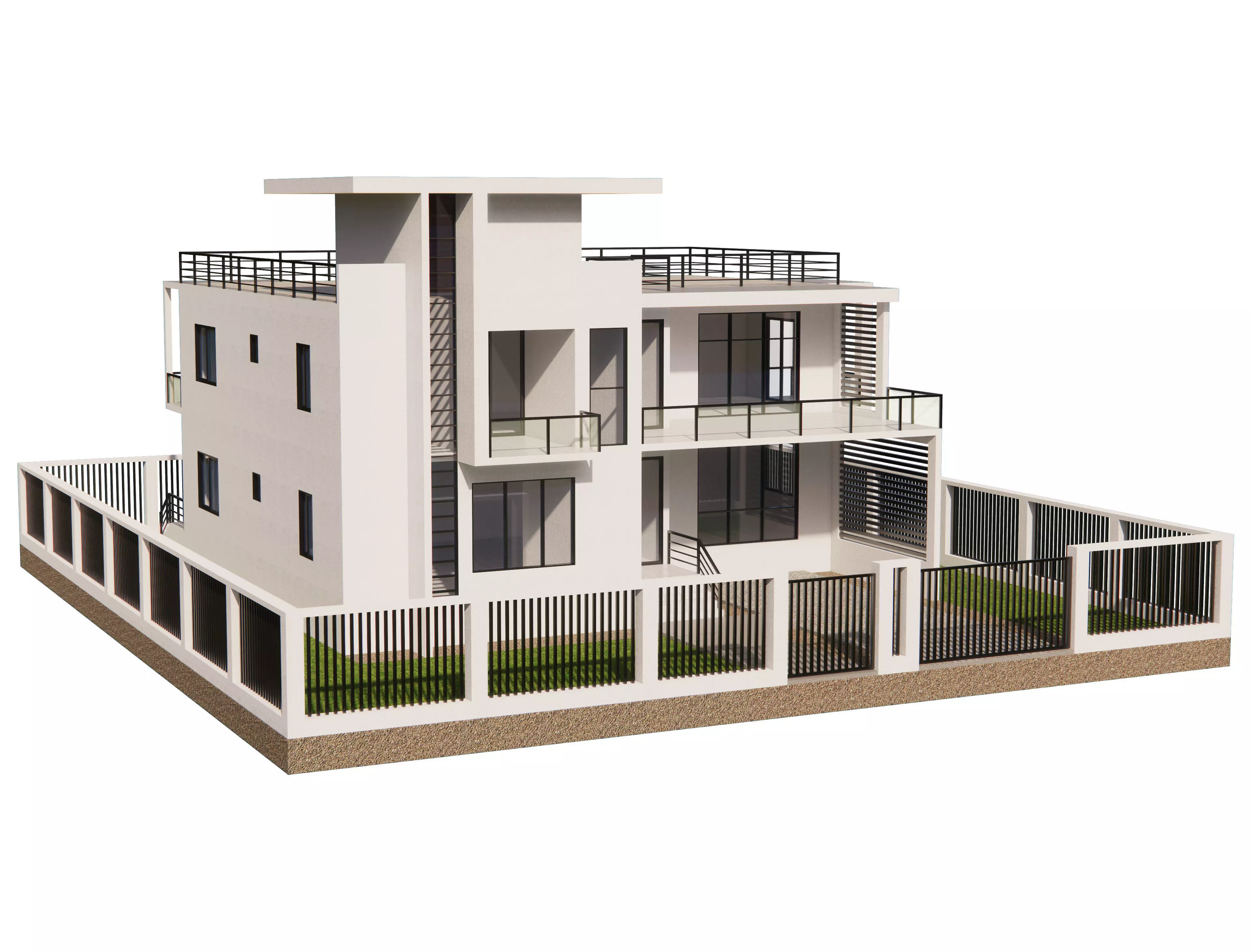 Modern House 7 3D model_0