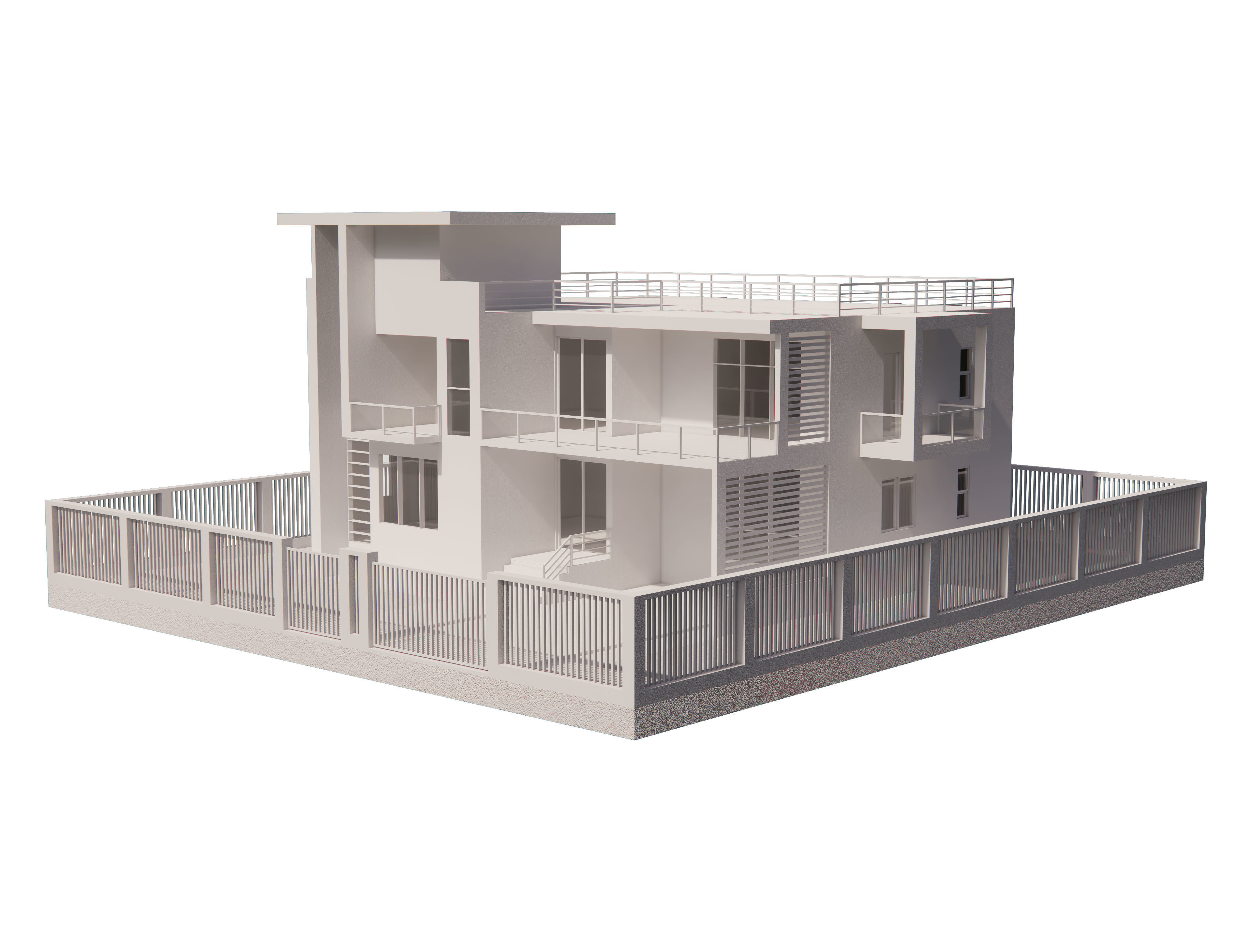 Modern House 7 3D model_8