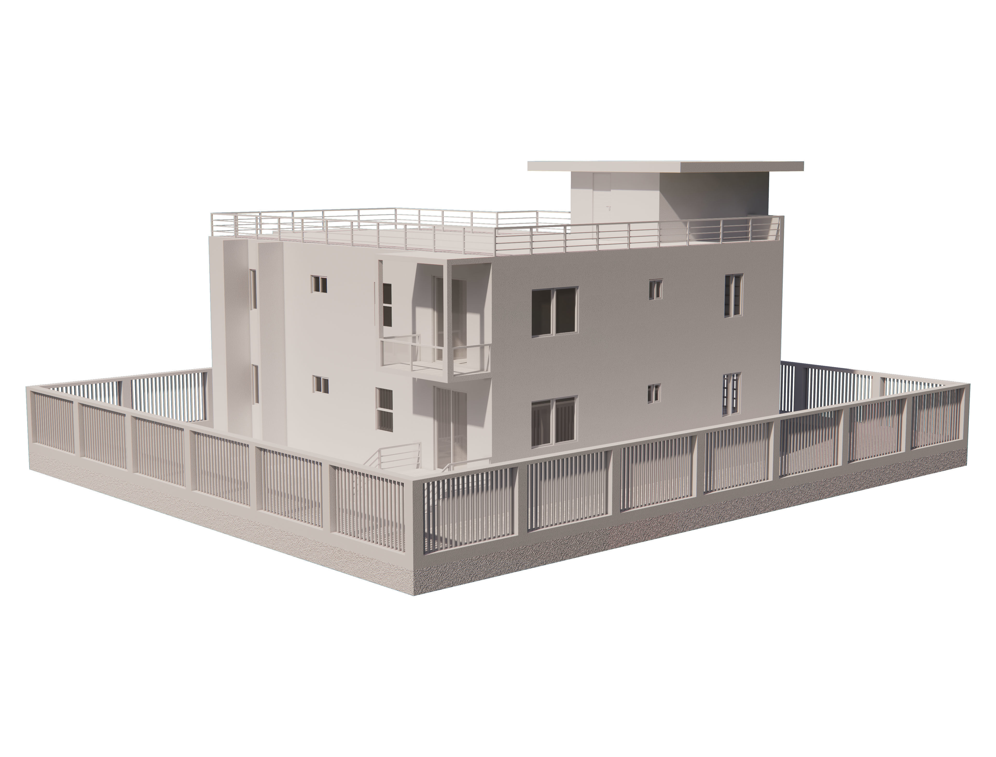 Modern House 7 3D model_10