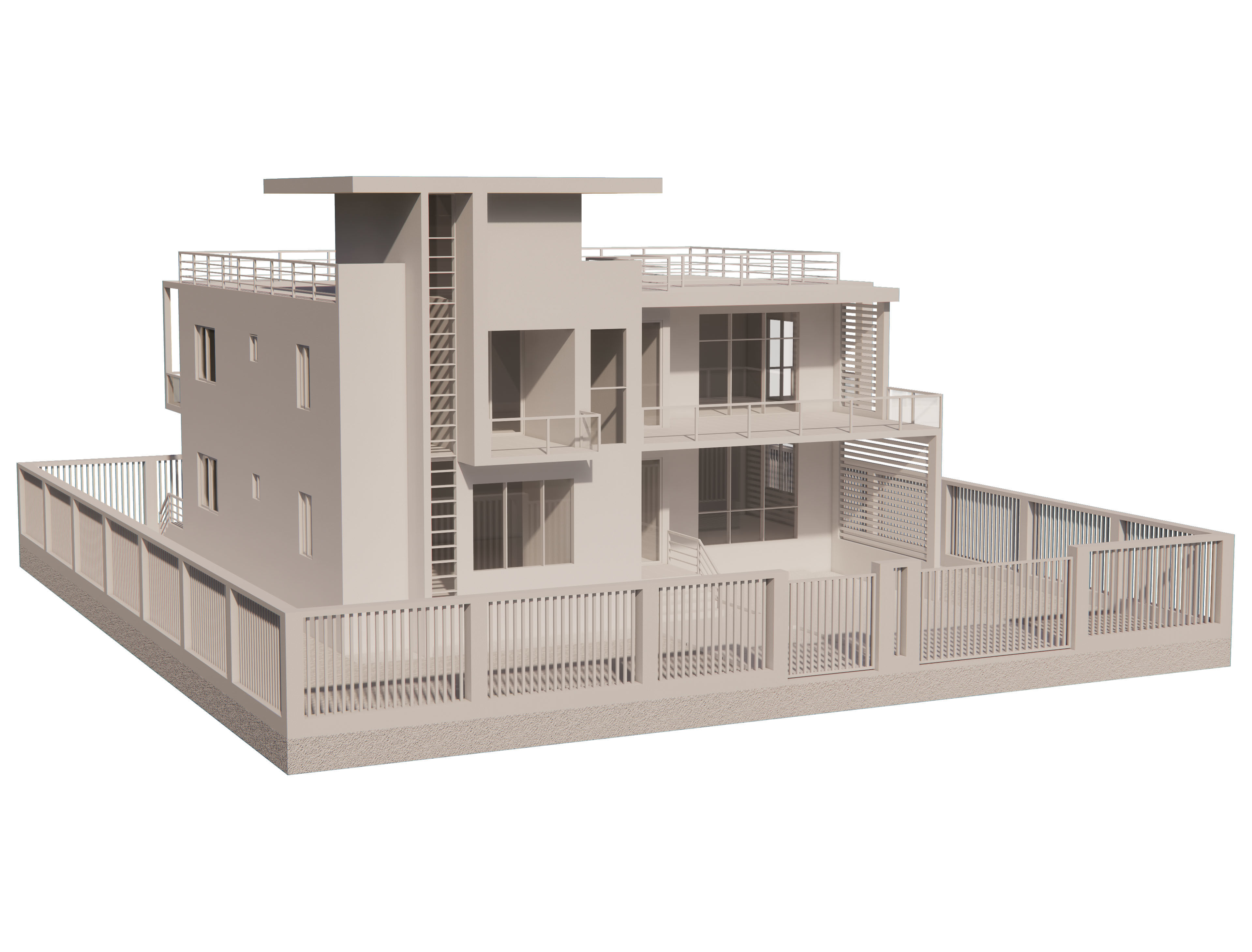 Modern House 7 3D model_7