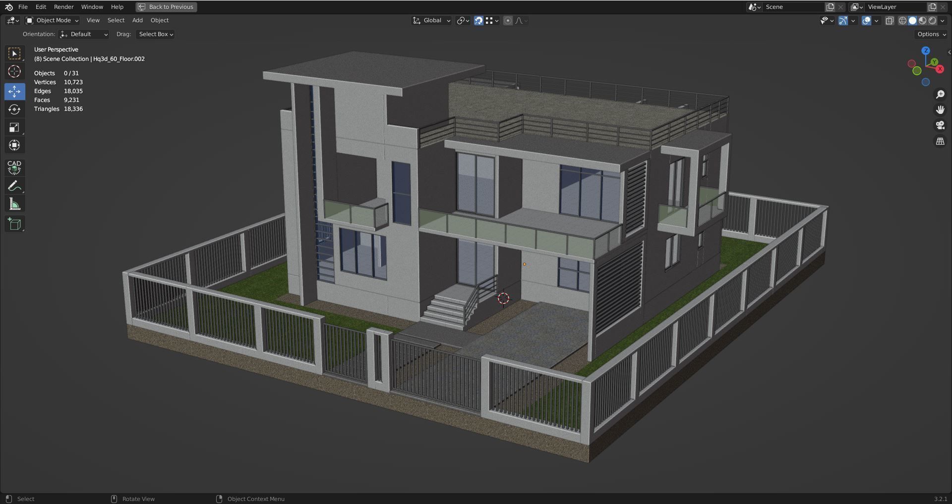 Modern House 7 3D model_20