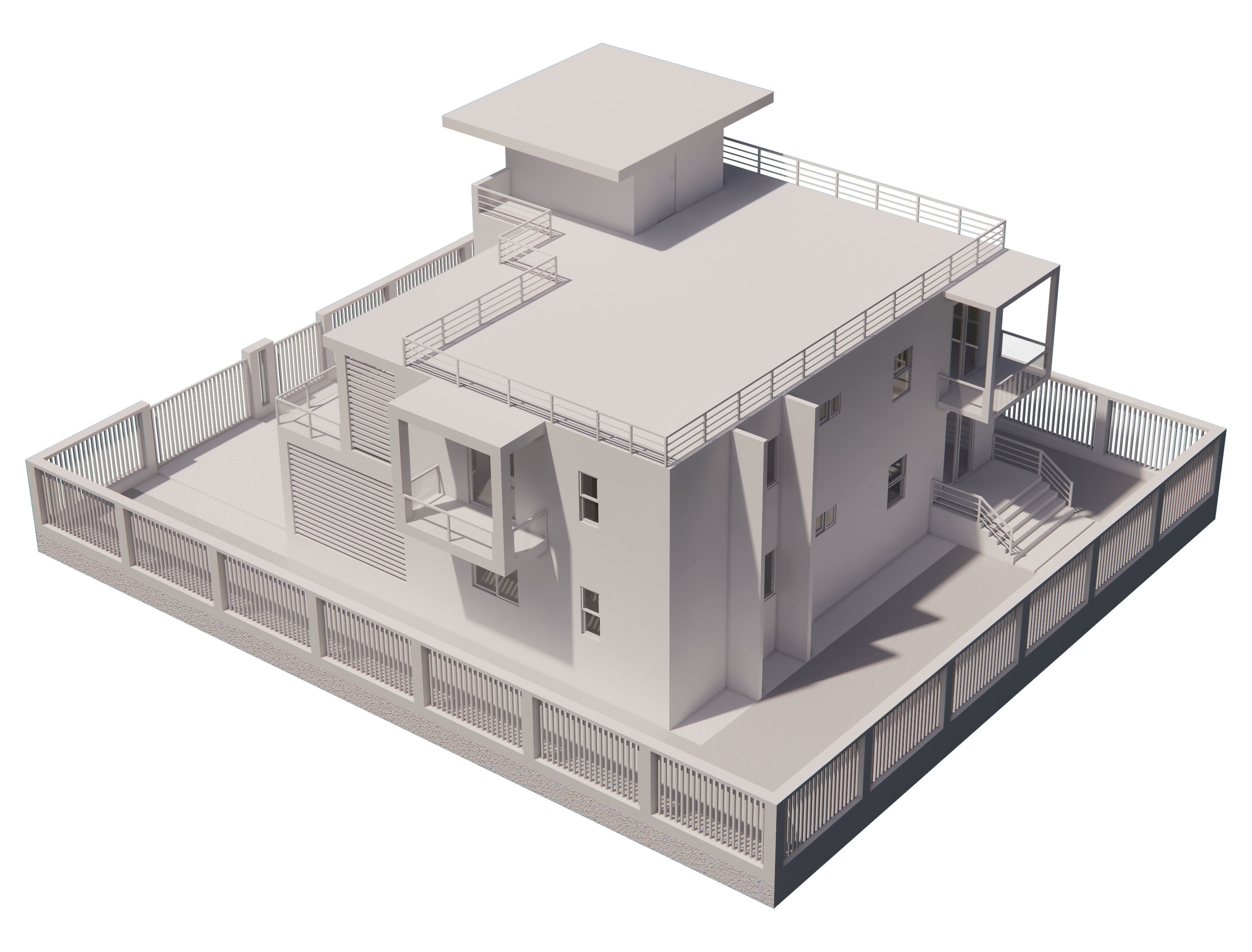Modern House 7 3D model_12